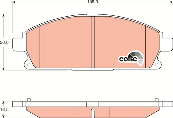 TRW GDB3293 - Sada brzdových destiček, kotoučová brzda www.parts5.com