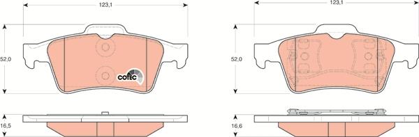 TRW GDB3292 - Комплект спирачно феродо, дискови спирачки www.parts5.com