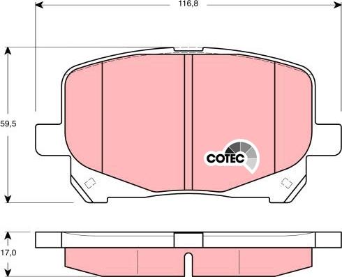 TRW GDB3248 - Brake Pad Set, disc brake www.parts5.com