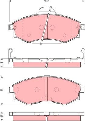 TRW GDB3259 - Bremsbelagsatz, Scheibenbremse www.parts5.com