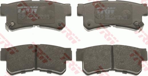 TRW GDB3258 - Brake Pad Set, disc brake www.parts5.com