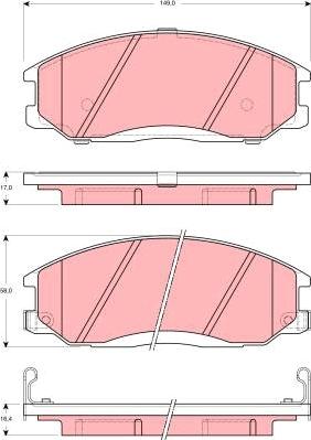 TRW GDB3257 - Set placute frana,frana disc www.parts5.com