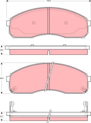 TRW GDB3261 - Тормозные колодки, дисковые, комплект www.parts5.com