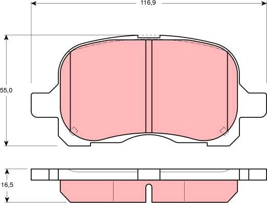 TRW GDB3204 - Тормозные колодки, дисковые, комплект www.parts5.com