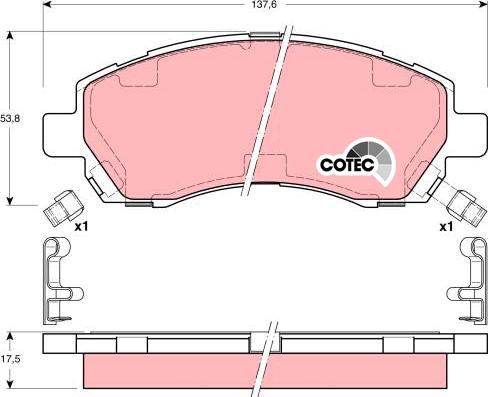 TRW GDB3205 - Fékbetétkészlet, tárcsafék www.parts5.com