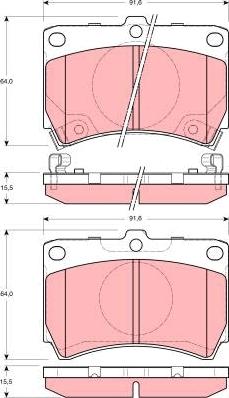 TRW GDB3206 - Brake Pad Set, disc brake www.parts5.com