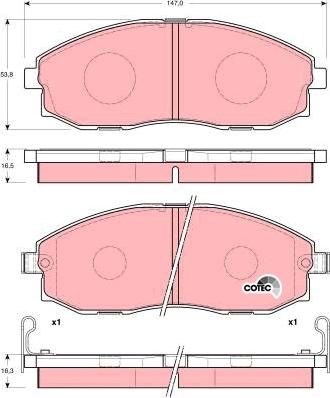 TRW GDB3201 - Σετ τακάκια, δισκόφρενα www.parts5.com