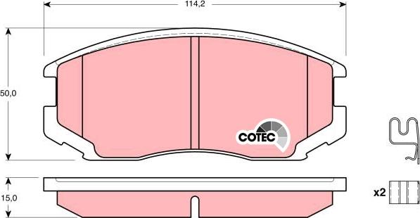 TRW GDB3214 - Brake Pad Set, disc brake www.parts5.com