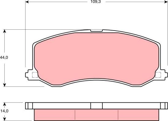 TRW GDB3237 - Тормозные колодки, дисковые, комплект www.parts5.com