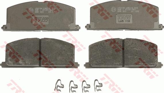 TRW GDB323 - Тормозные колодки, дисковые, комплект www.parts5.com