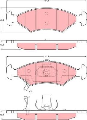 TRW GDB3224 - Set placute frana,frana disc www.parts5.com