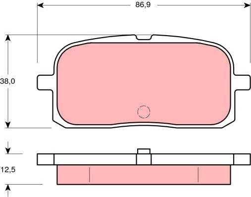 TRW GDB3225 - Brake Pad Set, disc brake www.parts5.com