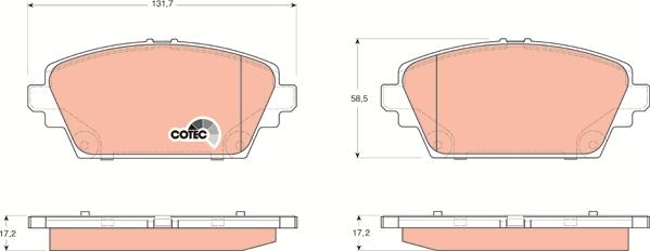 TRW GDB3227 - Kit de plaquettes de frein, frein à disque www.parts5.com