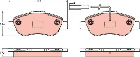 TRW GDB2405 - Set placute frana,frana disc www.parts5.com