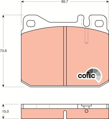 TRW GDB242 - Fékbetétkészlet, tárcsafék www.parts5.com