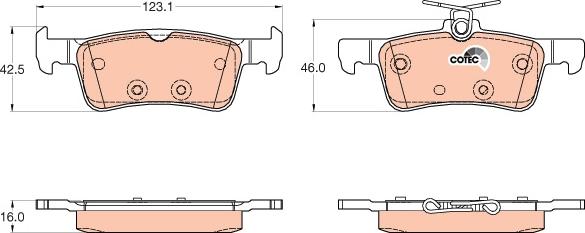 TRW GDB2055 - Brake Pad Set, disc brake www.parts5.com