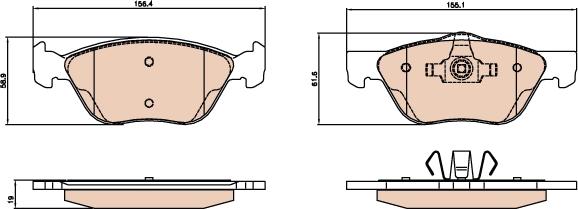 TRW GDB2067 - Set placute frana,frana disc www.parts5.com