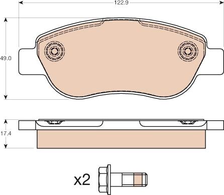 TRW GDB2008 - Brake Pad Set, disc brake www.parts5.com