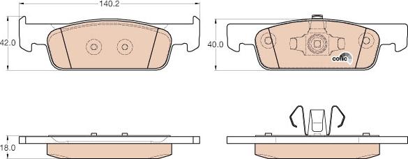 TRW GDB2016 - Brake Pad Set, disc brake www.parts5.com