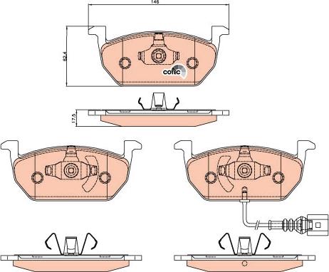 TRW GDB2080 - Sada brzdových destiček, kotoučová brzda www.parts5.com