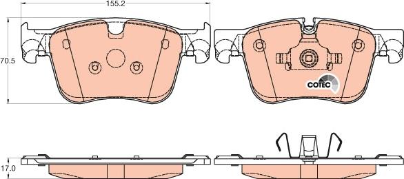 TRW GDB2035 - Brake Pad Set, disc brake www.parts5.com