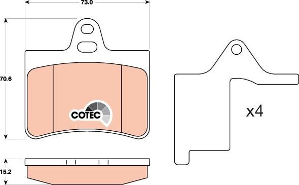 TRW GDB2030 - Set placute frana,frana disc www.parts5.com