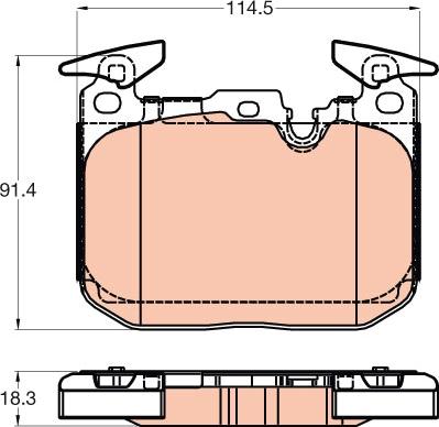 TRW GDB2031 - Brake Pad Set, disc brake www.parts5.com