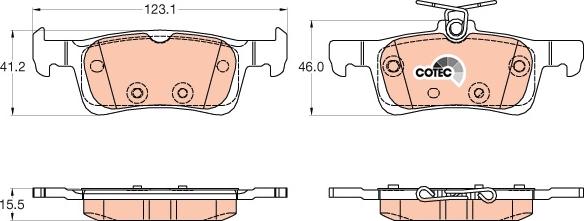 TRW GDB2037 - Brake Pad Set, disc brake www.parts5.com