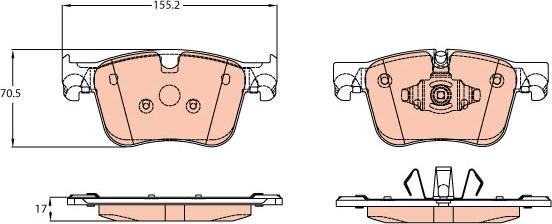 TRW GDB2193 - Brake Pad Set, disc brake www.parts5.com