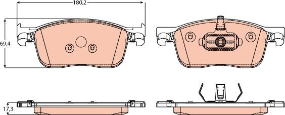 TRW GDB2169 - Set placute frana,frana disc www.parts5.com