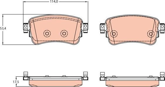 TRW GDB2166 - Set placute frana,frana disc www.parts5.com