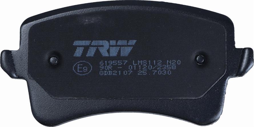 TRW GDB2107 - Тормозные колодки, дисковые, комплект www.parts5.com