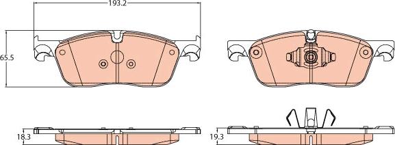 TRW GDB2119 - Komplet pločica, disk-kočnica www.parts5.com