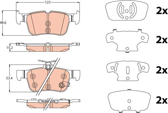 TRW GDB2115 - Set placute frana,frana disc www.parts5.com