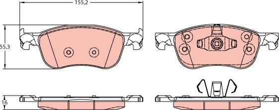 TRW GDB2186 - Set placute frana,frana disc www.parts5.com