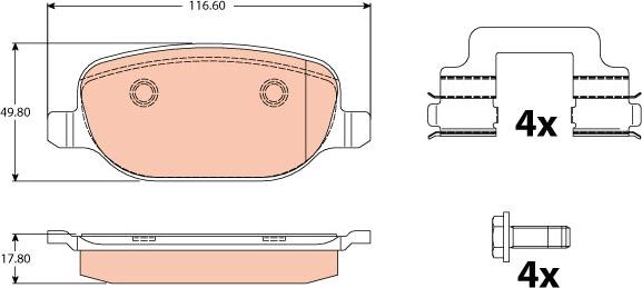 TRW GDB2129 - Set placute frana,frana disc www.parts5.com