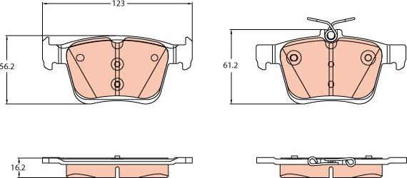 TRW GDB2179 - Σετ τακάκια, δισκόφρενα www.parts5.com