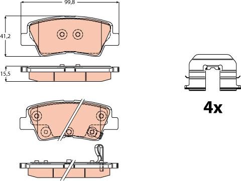 TRW GDB2173 - Set placute frana,frana disc www.parts5.com