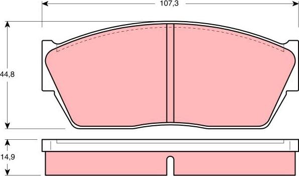 TRW GDB284 - Set placute frana,frana disc www.parts5.com