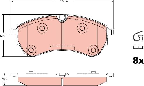 TRW GDB2362 - Brake Pad Set, disc brake www.parts5.com