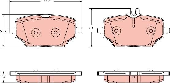 TRW GDB2381 - Sada brzdových destiček, kotoučová brzda www.parts5.com