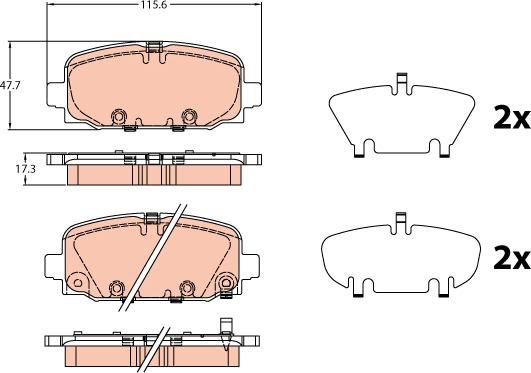 TRW GDB2321 - Set placute frana,frana disc www.parts5.com