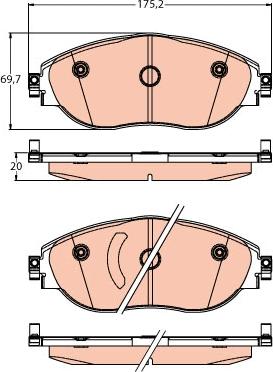 TRW GDB2219 - Komplet zavornih oblog, ploscne (kolutne) zavore www.parts5.com