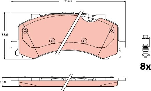 TRW GDB2235 - Brake Pad Set, disc brake www.parts5.com