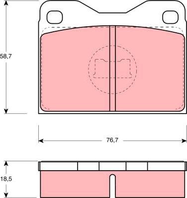 TRW GDB279 - Sada brzdových platničiek kotúčovej brzdy www.parts5.com