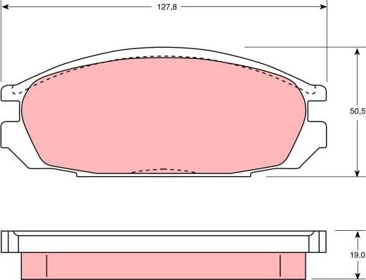 TRW GDB745 - Brake Pad Set, disc brake parts5.com