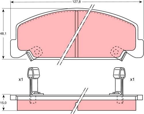 TRW GDB764 - Bremsbelagsatz, Scheibenbremse www.parts5.com