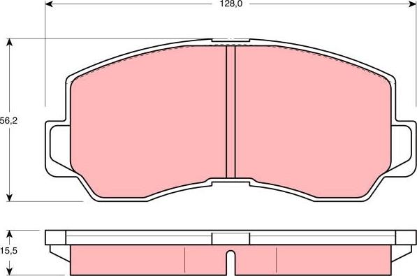 TRW GDB785 - Brake Pad Set, disc brake parts5.com