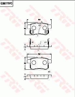 TRW GDB7770 - Тормозные колодки, дисковые, комплект www.parts5.com