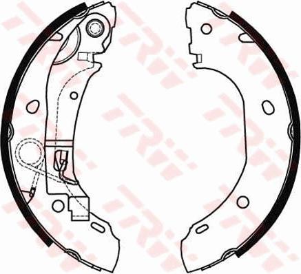 TRW GS8472 - Комплект тормозных колодок, барабанные www.parts5.com